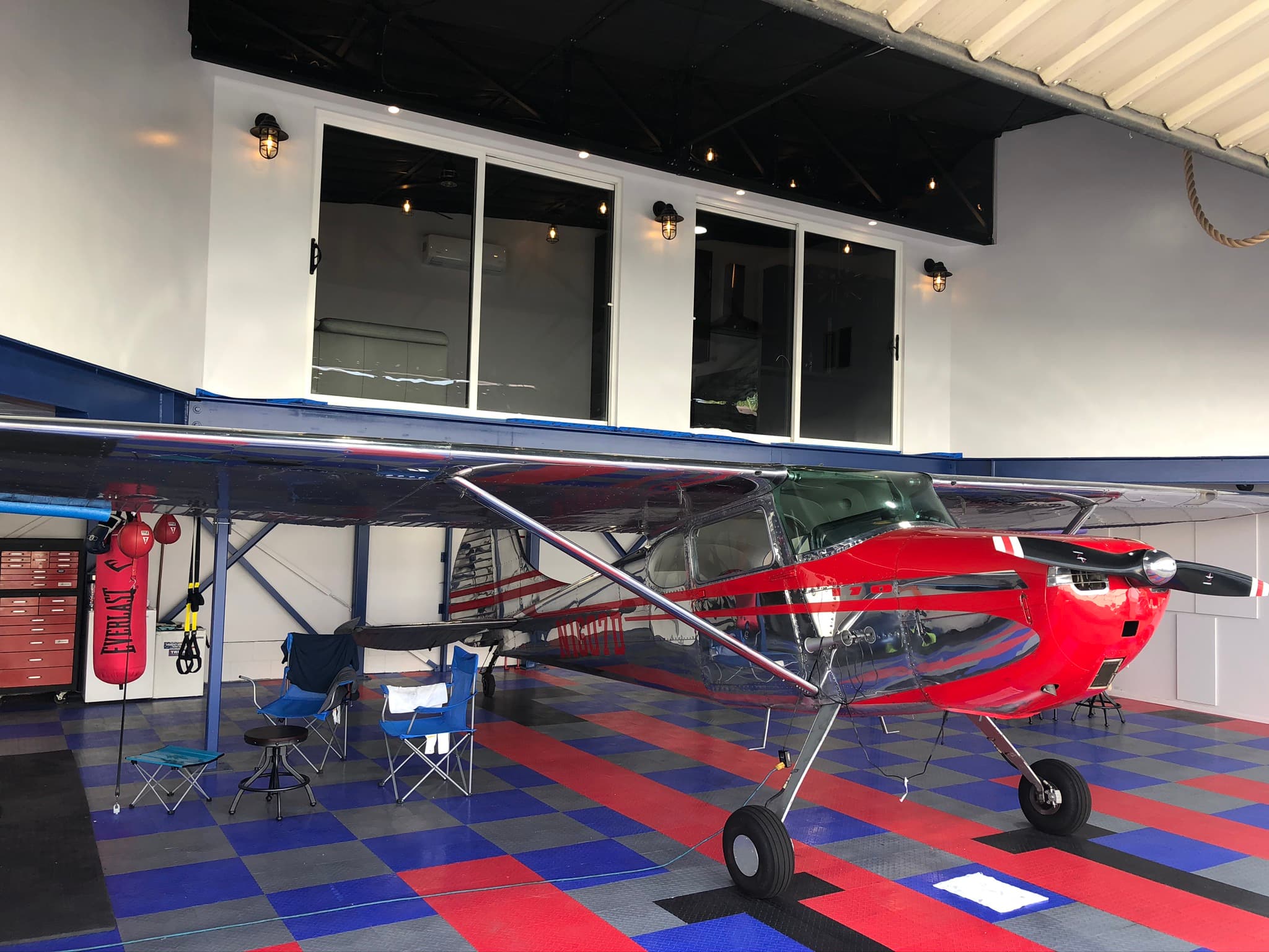 Modern Hangar Home at Gillespie Field KSEE 1