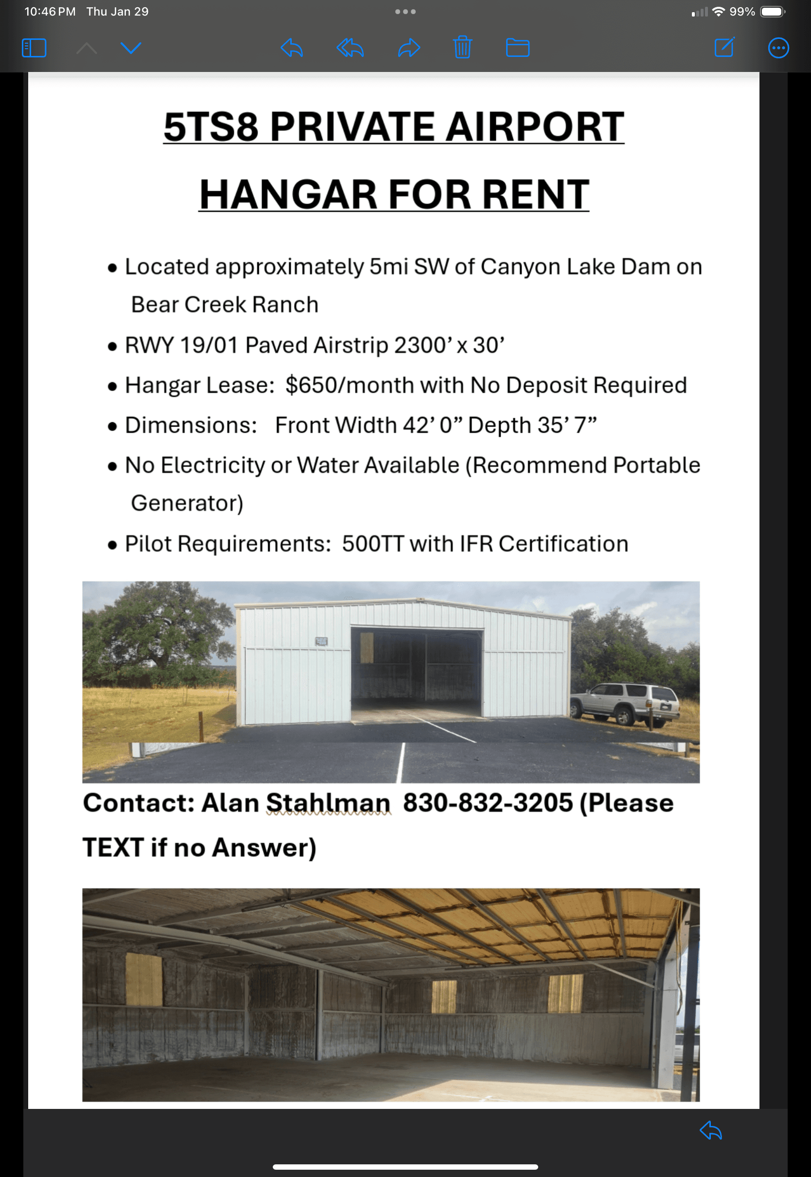 5TS8 Bear Creek Ranch Private Airstrip with Hangar 1